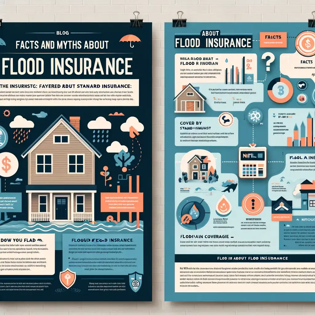 Flood insurance: Facts and myths poster set.