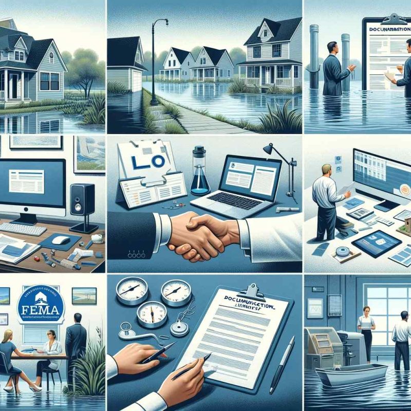 A series of illustrations capturing the various activities of people working in a house for No Rise LLC.